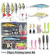 EXAURAFELIS Fishing Lures Set Fish Lure kit for Bass Trout Salmon Freshwater Fish Tackle kit Incl...