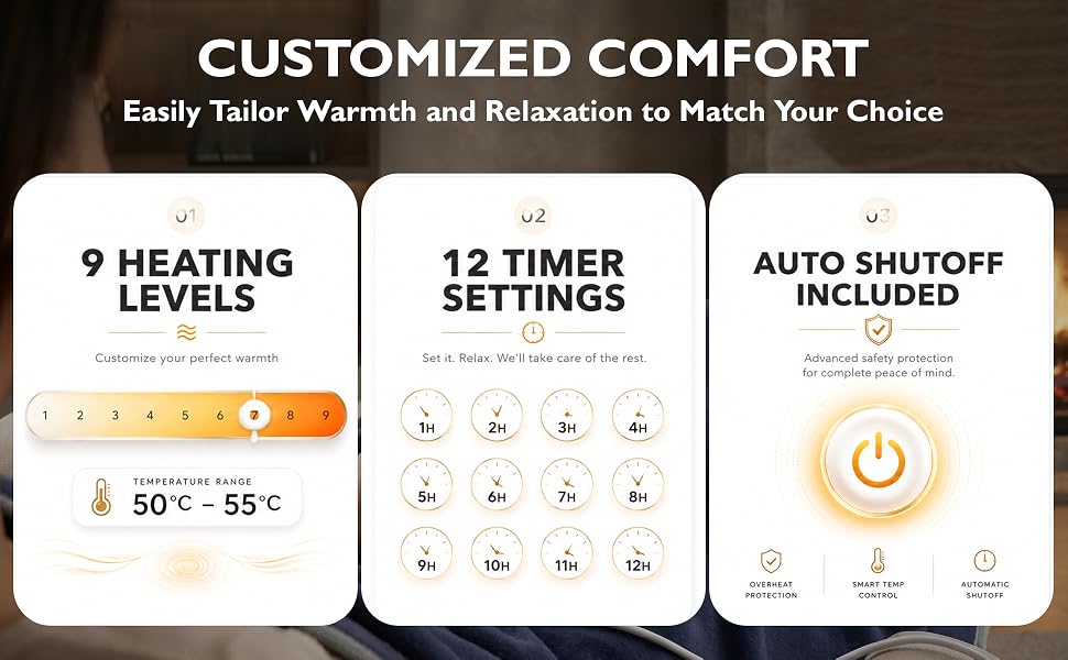 heated blanket queen size
