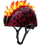 Toddler Bike Helmet with LED Lights, Kids Helmet for Boys 3-8 Years, Adjustable Kids Bike Helmets...