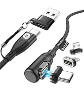 EndlesShine USB C to C/Micro USB Cable with 1x Removable 3 in1 Magnetic Adapters 24 PIN PD100W US...