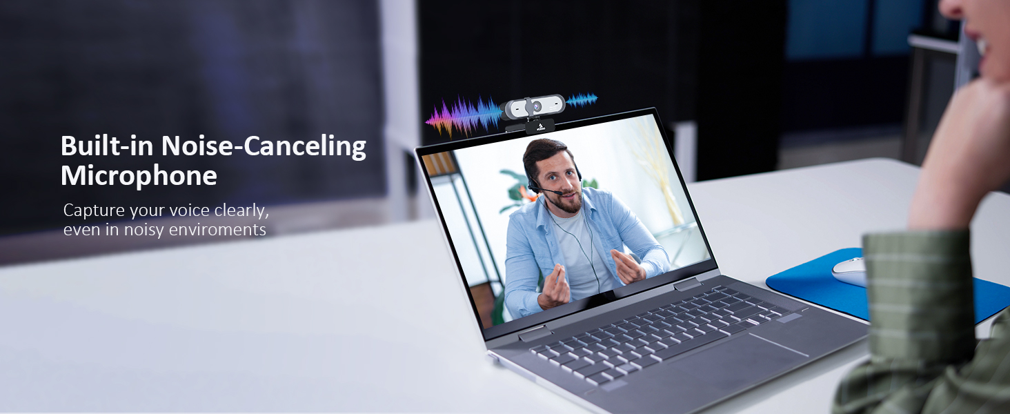 a laptop with a video recording device on the screen.