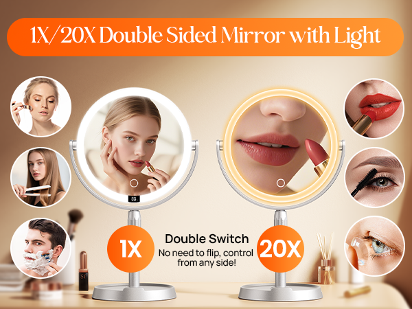 20X Magnifying Mirror with Light