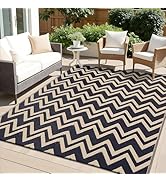 OLANLY Waterproof Outdoor Rug 5x8 ft Clearance, Reversible Plastic Straw Rug, RV Mat, Indoor Outd...