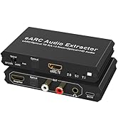 Tendak 192KHz eARC/ARC Audio Extractor, Digital to Analog Audio Converter, HDMI eARC/ARC + Optica...