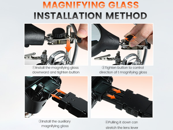 Magnifier Station with LED Light