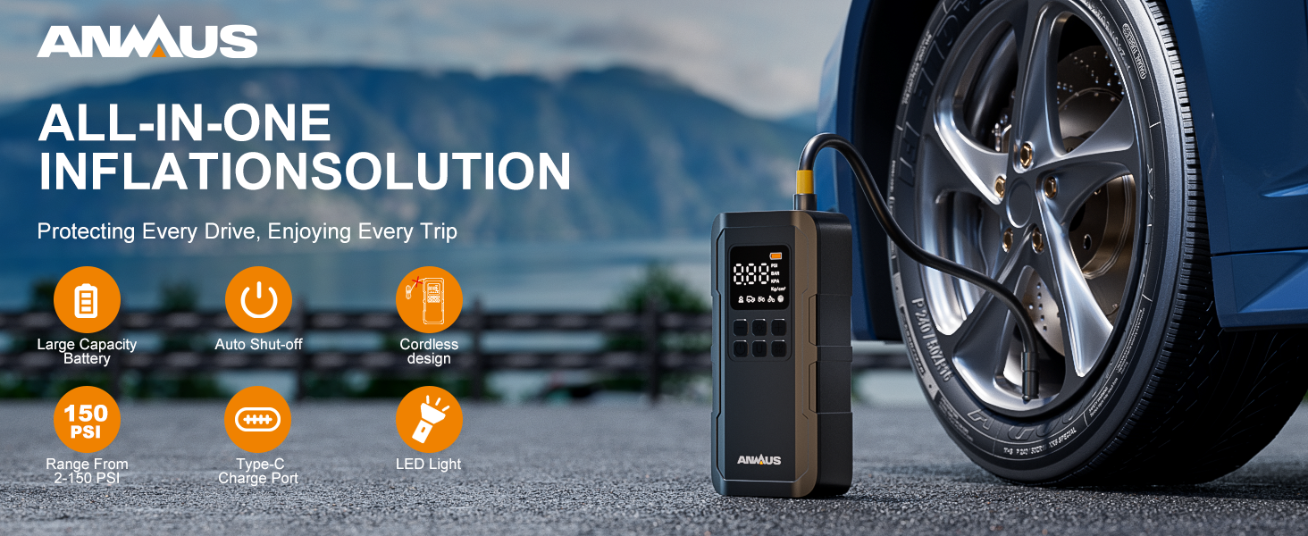 Tire Inflator Portable Air Compressor
