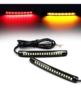 FXC 2x Universal Flexible LED Turn Signal Tail Brake License Plate Light Integrated for Motorcycl...