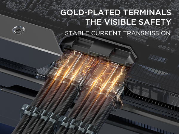 GOLD-PLATED TERMINALS THE VISIBLE SAFETY