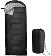 Standard Sleeping Bags with Hoods for Adults 4 Seasons Warm or Cold Lightweight Indoor Outdoor Sl...