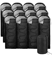 10 Pack Sleeping Bags for Adults Cold Weather Bulk for Homeless People, 4 Seasons Warm or Cold Li...