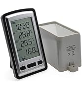 AMTAST Wireless Rain Gauge with RCC Rain Weather Station Meter Temperature Recorder Time Calendar...