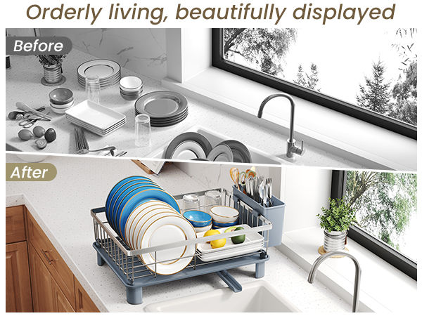 silver dish drying rack