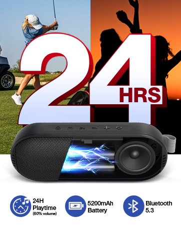 24 Hour battery golf speaker