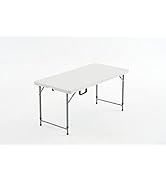 Nazhura 4 Foot Foldable/Folding Table Heavy Duty, Durable and Portable for Dining Picnic and Part...