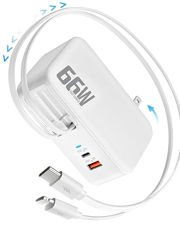 4 in 1 retractable wall charger