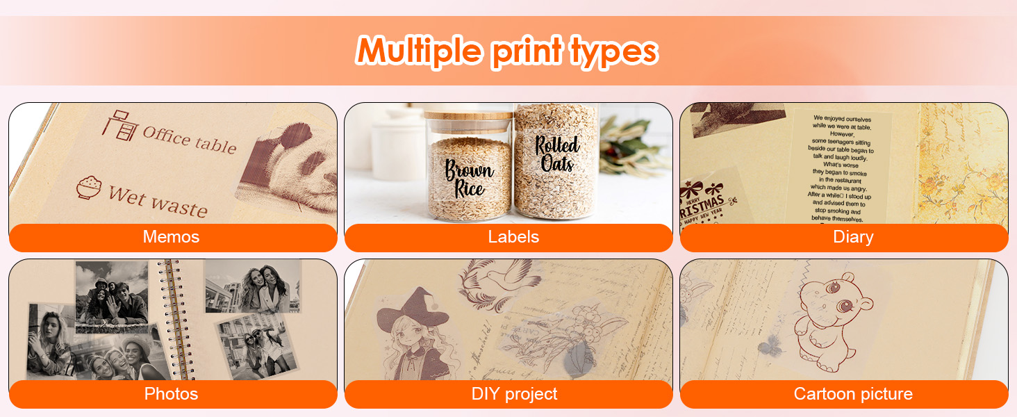 mini printer thermal sticker paper
