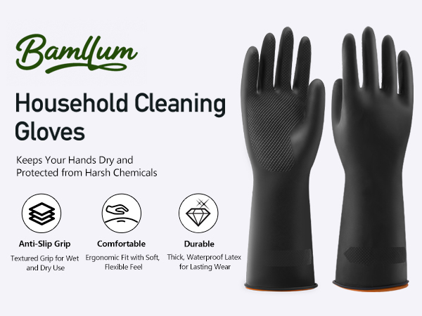 rubber gloves for dishwashing