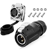 2 Pin Connector Waterproof Connectors,Waterproof Wire connectors Male Female Plug Socket 14 awg W...