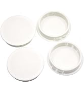 EASYEAH 2"(50mm) Plastic Hole Plug for Round Holes, Flush Type Snap in Locking Door Screw Shelf H...