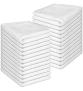 ZHAYAO 24 Pack 100% Cotton Wash Cloth, 12x12 Inch Highly Absorbent and Soft Feel Fingertip Towels...
