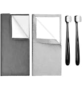 Syyflibb 2PCS Jewelry Cleaning Cloth, Silver Polishing Cloth Jewelry,2 PCS Ultra-Soft Brushes (Fl...