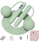 YOTTOY Skipping Ropes for Adults -Cordless Counter Jump Rope with Large Cordless Ball-Weighted Ju...