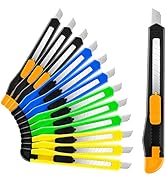 TIFICAL 16 Pack Box Cutter Retractable, 9mm Wide Utility Knife, Sharp Razor Knife for Cartons, Bo...