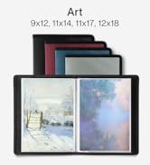 Dunwell 11x17 Art Portfolio Binder with Mounting Paper - (Silver) Large Portfolio Folder for Artw...