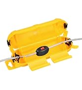 MECCANIXITY Outdoor Extension Cord Safety Cover, IP55 ABS Yellow Waterproof Electrical Connection...