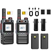 Lifetime Use Satellite Walkie Talkies with SIM Cards Global Unlimited Range Walkie Talkies 4G LTE...