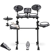LyxJam 7-Piece Electronic Drum Kit, Professional Drum Set with Real Mesh Fabric, 209 Preloaded So...