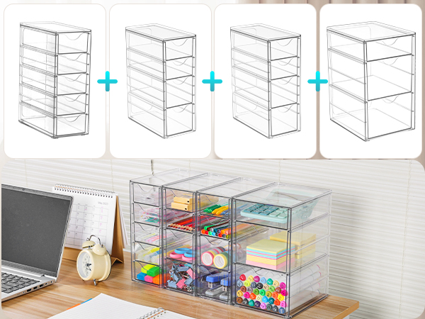 Acrylic Organizer with 16 Drawers