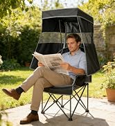 Heavy Duty Folding Chair with Umbrella Cup Holder