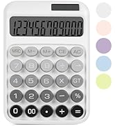 DANRONG Mechanical Switch Calculator with Big Buttons, Calculators Desktop, 12 Digits, Solar Batt...