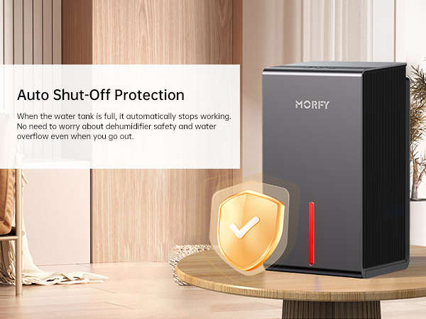 Small dehumidifier auto shut-off