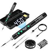 Diymore Cordless Soldering Iron Kit,Soldering Iron 8S Fast Heating 392-842?,Auto Sleep,3 Precisio...