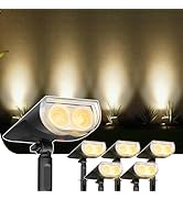 Linkind Solar Lights Outdoor, 350LM Outdoor Solar Spot Lights, Waterproof Christmas Decoration Li...