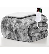 Homemate Heated Weighted Blanket for Adults - 50"x60" 10lbs Electric Throw Fast Heating Heavy Bla...