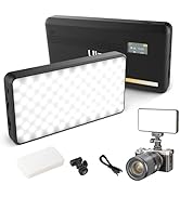 ULANZI VL200 Bi-Color LED Video Light, On-Camera Video Light, Type-C Rechargeable 5000mAh Mini Ca...