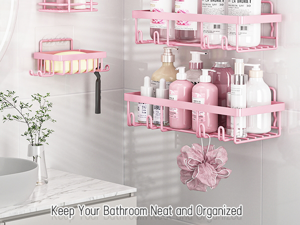 shower caddy pink
