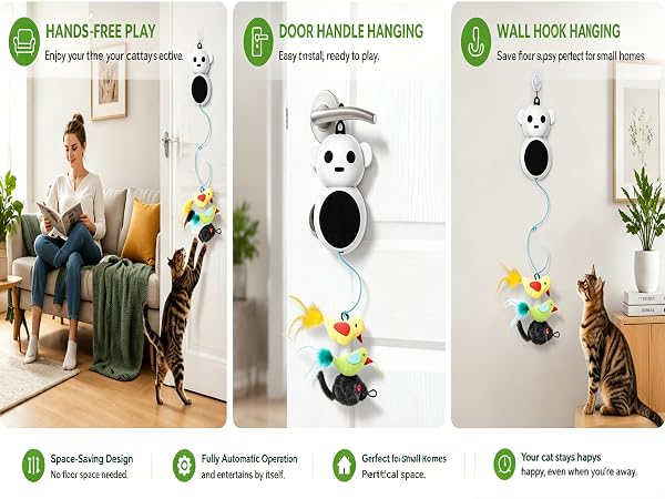 hanging cat toy moving cat toy cat stimulation toys for indoor cats cat toy interactive