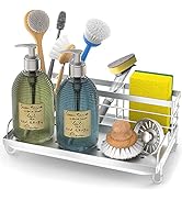 Cisily Kitchen Sink Caddy, Stainless Steel Kitchen Sink Organizer Rust Prevention, Sponge Holder ...