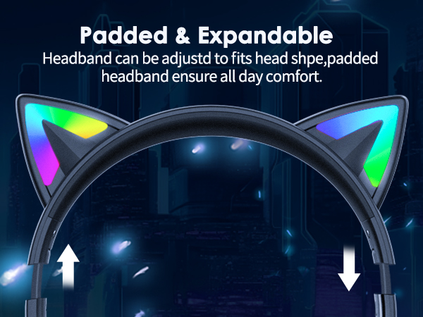 Adjustable headband foldable
