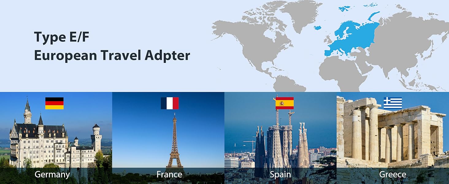 Type E/F European Travel Adapter