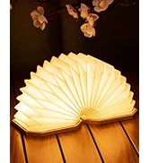 ZBOLE Originality Folding Accordion Lamp, Portable Wooden Desk Lamp, Japanese Gifts, Creative LED...
