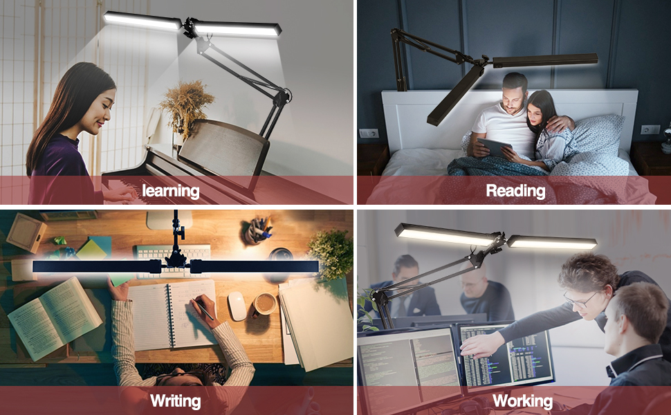Widely Uses of 2-in-1 LED Desk Lamp with Base and Clamp