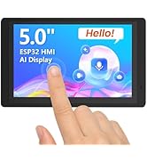 ELECROW ESP32 Display 800×480, 5" HMI ESP32 IPS Touch Display with Acrylic Case, Support AI Speec...