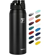 Fanhaw 24 Oz Insulated Stainless Steel Water Bottle with 1 Lid (Chug Lid) - For Kids, Women, Men ...