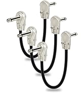 Aqdocvf 3-Pack Professional Guitar Patch Cables 6 Inch, Noise-Free and Long-Lasting Guitar Pedal ...