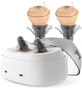 YorkSound Rechargeable CIC Hearing Aids for Seniors with Noise Cancellation, Invisible Hearing Am...